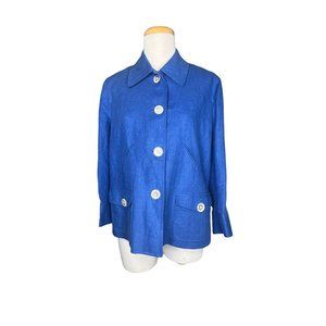Lauren Ralph Lauren Vintage Linen Button Down Jacket 3/4 Bell Sleeves NWOT